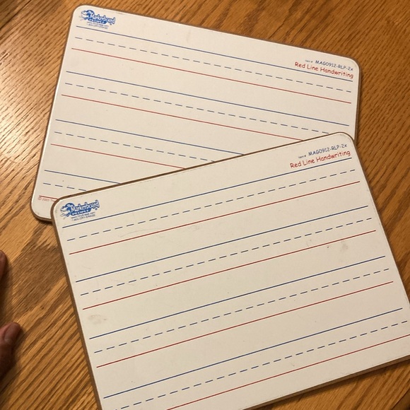 Red Line Handwriting Dry Erase Boards (2) - Picture 2 of 7